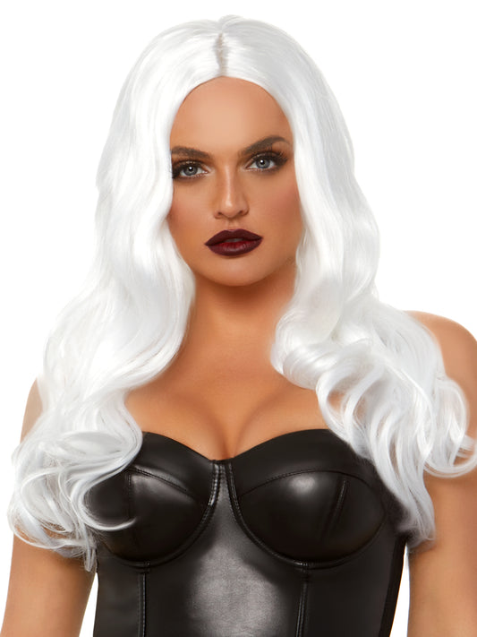 Long Wavy Wig - White