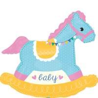 29" Supershape Mylar - Baby Shower Rocking Horse