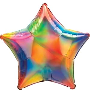 19" Rainbow Iridescent Star Mylar