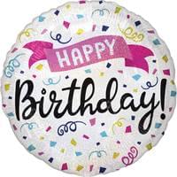 18" Mylar - Holographic Birthday Sparkle Banner