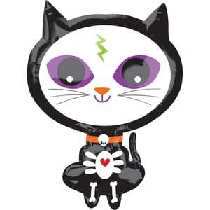 Skelly Kitty Shape Mylar - 18"