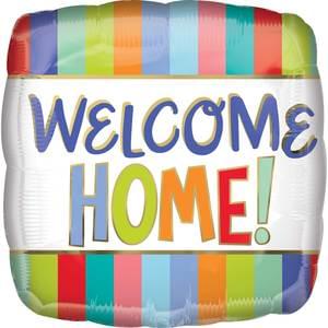 Welcome Home Stripes Mylar - 18"