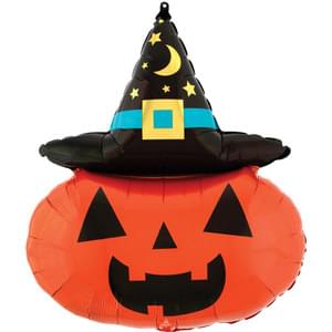 Witchy Pumpkin Mylar - 25"