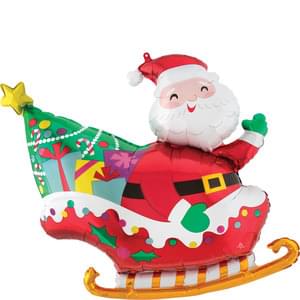 Santa's Sleigh Super Shape Mylar - 30"