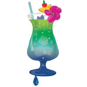 Tropical Blue Hawaiian Drink Super Shape - 37"