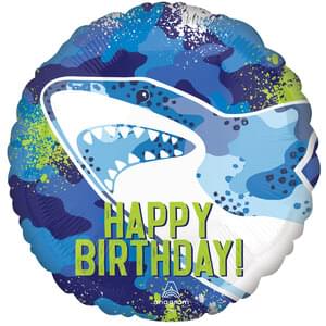 Shark Happy Birthday - 18"