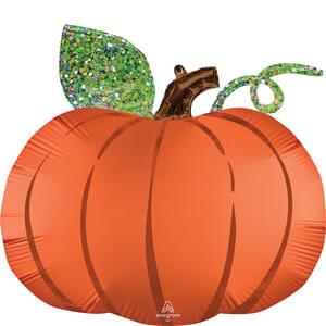 Satin Pumpkin Super Shape Mylar - 25"