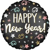 18" Mylar -  Confetti Satin New Year