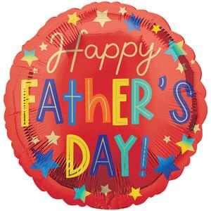 18" Happy Father's Day Stars Mylar