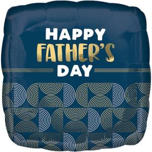 18" Happy Father's Day Ribbed Lines Mylar