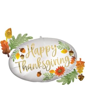 Satin Thanksgiving Oval Marquee - 32"