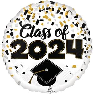Class Of 2024 Confetti Mylar - 18"