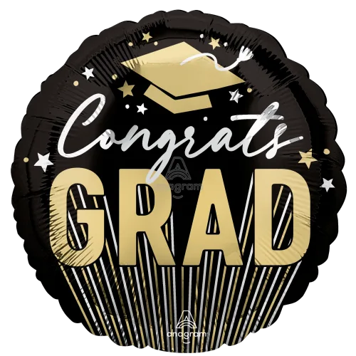 18" stripes on stripes grad mylar