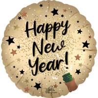 18" Mylar - Satin New Year Natural Sparkle