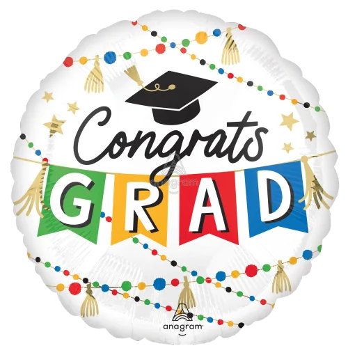 congrats grad party jumbo mylar