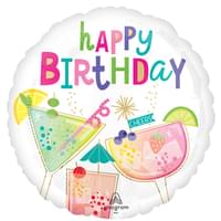 18" Mylar -  Cocktail Surprise Birthday