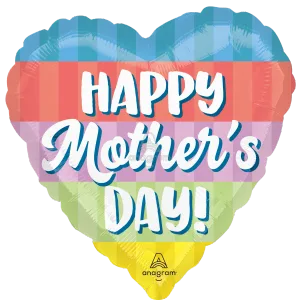 17" Mylar - Happy Mother's Day Color Block