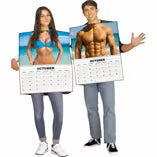 Adults Swimsuit Calendar Tunic Couples Costumes - One Size