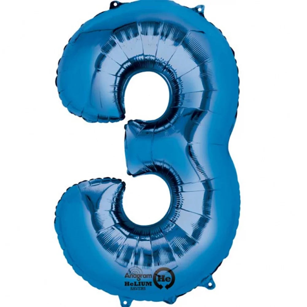 34" Blue Number - 3