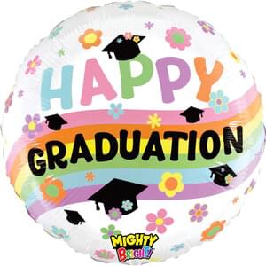 Mighty Graduation Pastel Rainbow - 21"