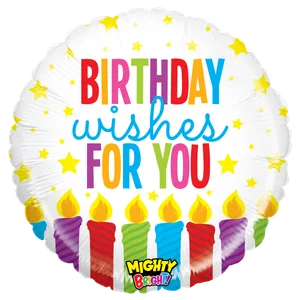 21" birthday wishes mylar