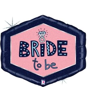 30" Supershape Mylar - Holographic Bride to Be