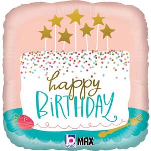 Birthday Confetti Cake Mylar - 18"