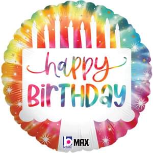 Tie Dye Birthday Cake - 18"