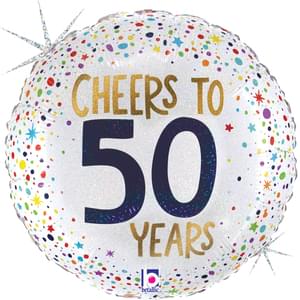 Cheers to 50 Years Holographic - 18"