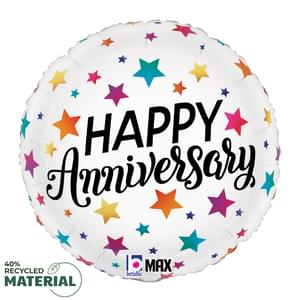 18" Mylar - Colorful Anniversary