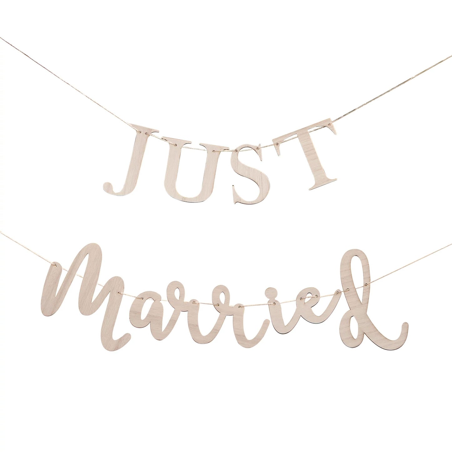 Wooden Banner- Just Married