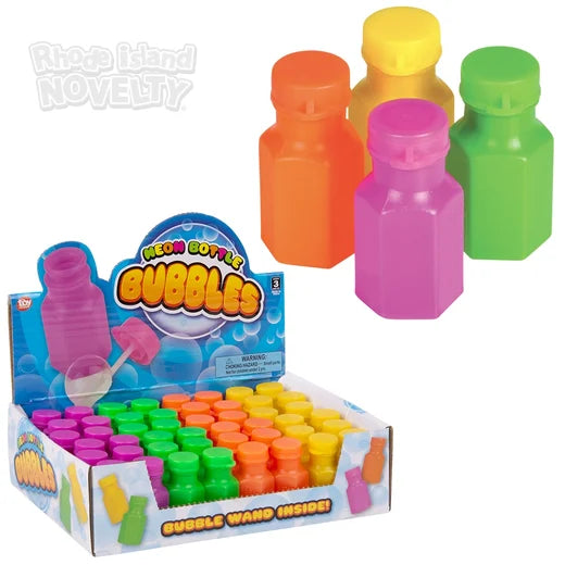 Mini Neon Bubble Bottle 48ct