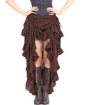 Woven Pirate Skirt - Chocolate