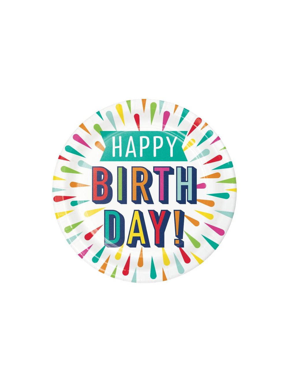 Lunch Plates 8ct - Birthday Burst