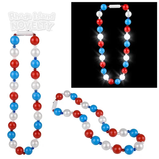 39" Light-Up Patriotic Ball Necklace