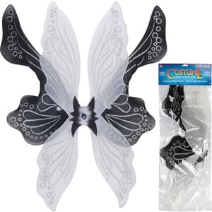 Black and White Fairy Wings - 28"