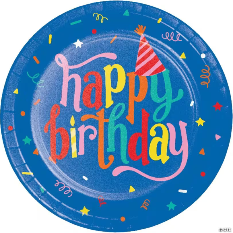Hats off Birthday - Lunch Plates 8ct