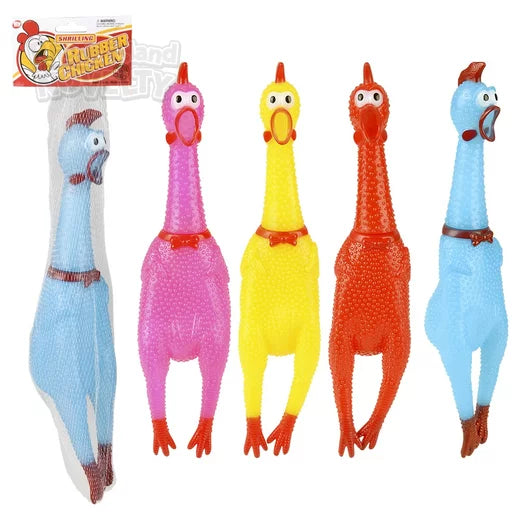 Screeching Rubber Chicken - Assorted Colors