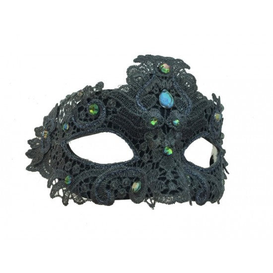 Venetian Lace Masquerade Mask - Grey