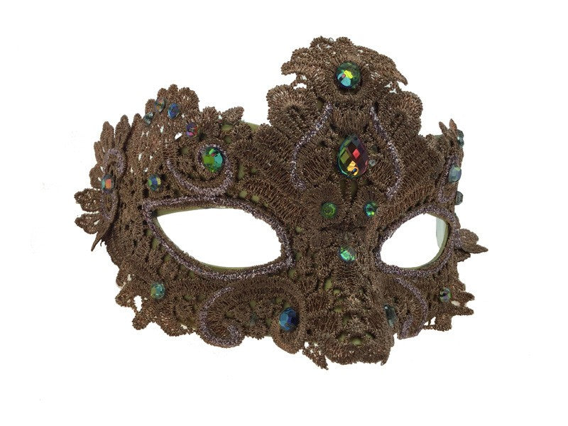 Venetian Lace Masquerade Mask - Rose Gold