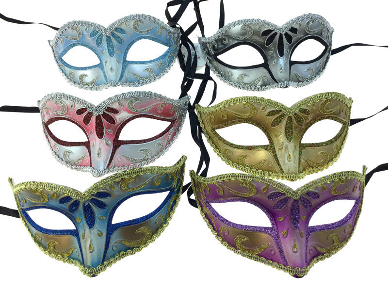 Glitter Masquerade Mask - Assorted