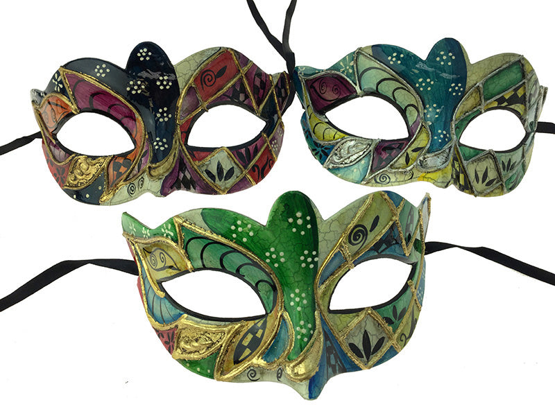 Stained Glass Masquerade Mask - Assorted