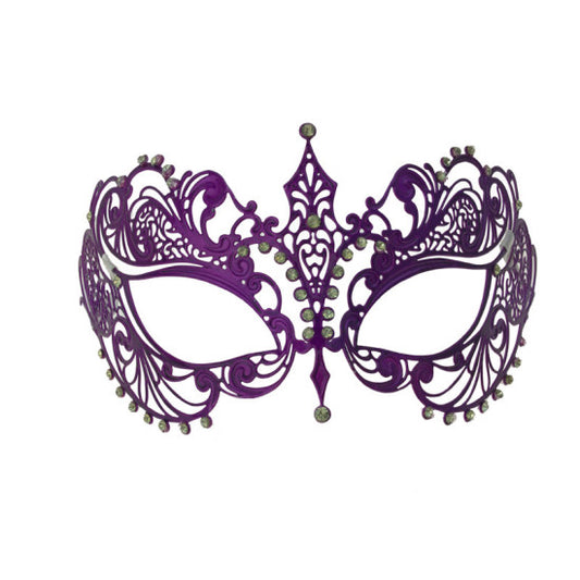 Metal Masquerade Mask - Purple
