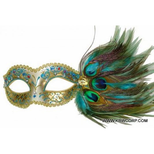 Peacock Feather Eye Mask