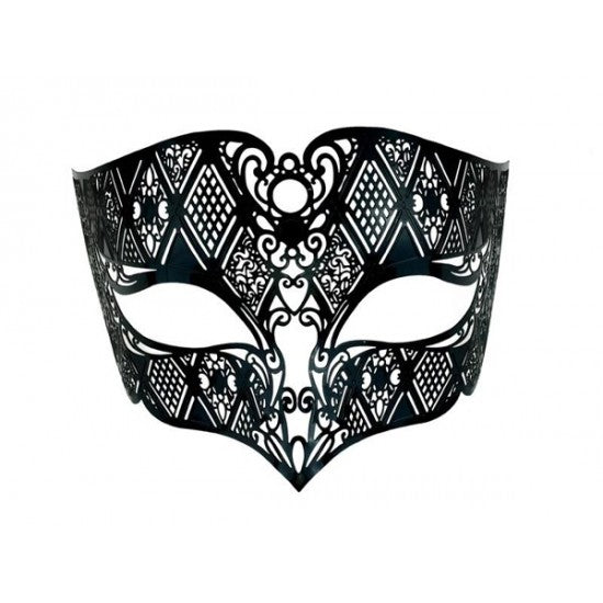 Black Filigree Masquerade Metal Mask