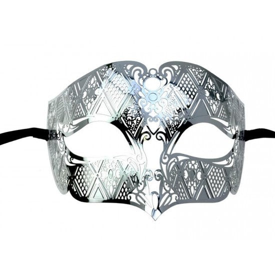 Silver Filigree Masquerade Metal Mask