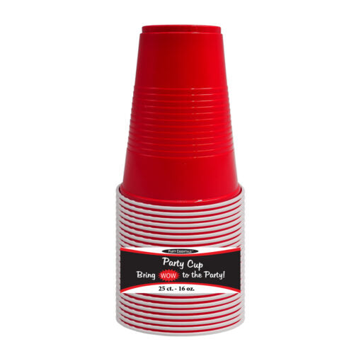 Red Party Cups 16oz 25ct