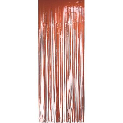 Foil Fringe Curtain - Pastel Orange