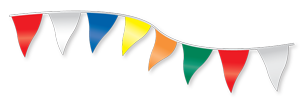 Pennant Banner - multi color 60ft