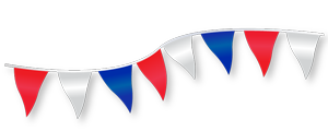 Pennant Banner - RWB 120ft